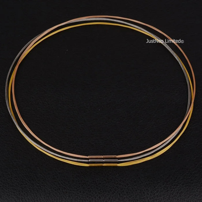 Stainless Steel Tiger Tail Wire Rope Chain Bracelet Necklace with Steel Clasp, 7-stranded Pendant Rope