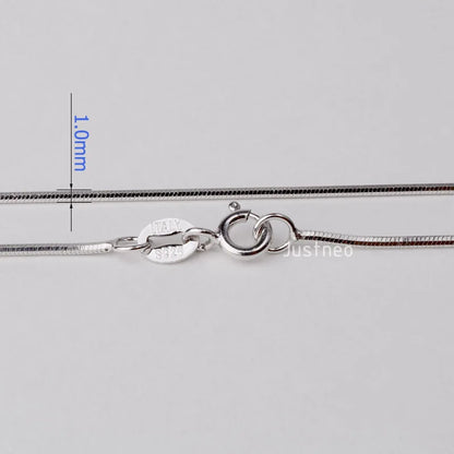 JustNeo Solid 925 Sterling Silver snake Chain Necklace,Basic Chains for Pendants