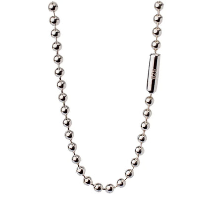 JustNeo 925 Sterling Silver Ball Chain Necklace 15-28 Inch Basic Pendant Compatible Chain Jewelry Accessory