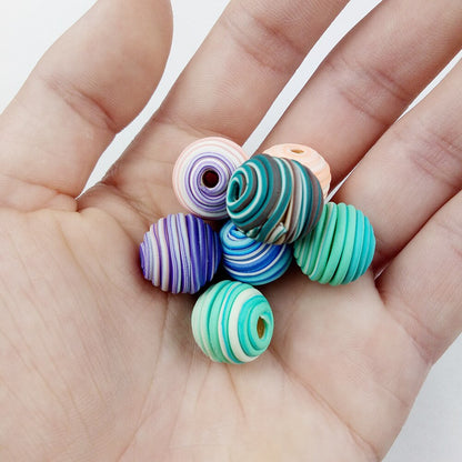 15mm Large Round Polymer Clay Beads