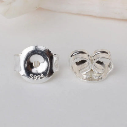 earnut, solid 925 sterling silver earring backs,earring friction butterfly back stopper for earstuds