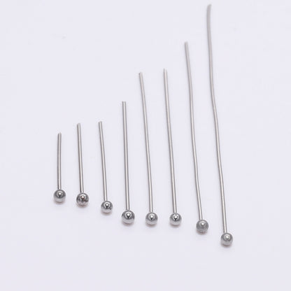 15-50mm Bright Tone Steel Ball Head Pins, 100pcs