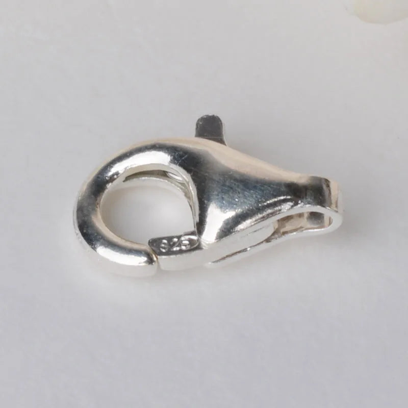 Solid 925 Sterling Silver Lobster Claw Clasp 8-16mm