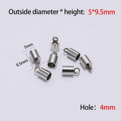 Stainless Steel End Tip Cap 2-10mm, 10pcs