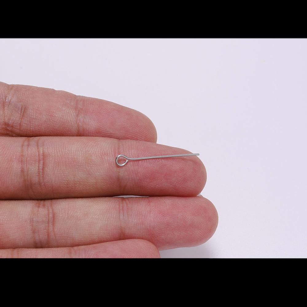 20-50mm Stainless Steel Eye Pins, 100pcs