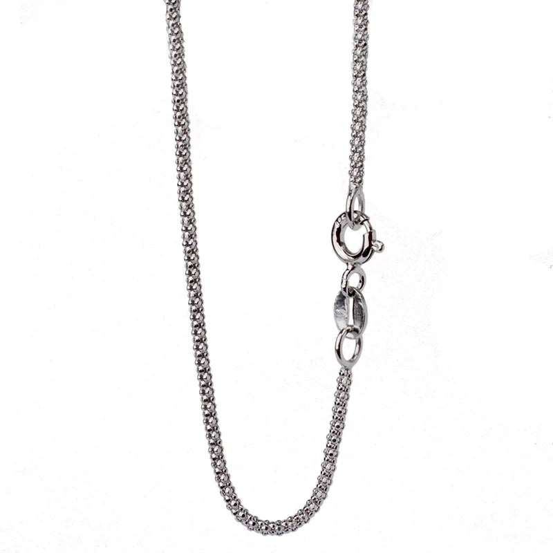 JustNeo Solid 925 Sterling Silver popcorn Chain Necklace,Basic Chains for Pendants