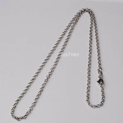 JustNeo Solid 925 Sterling Silver Belcher chain Rollo/Rolo Chain Necklace 18-30inch,Basic Chains for Pendants
