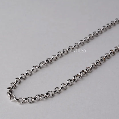 JustNeo Solid 925 Sterling Silver Belcher chain Rollo/Rolo Chain Necklace 18-30inch,Basic Chains for Pendants
