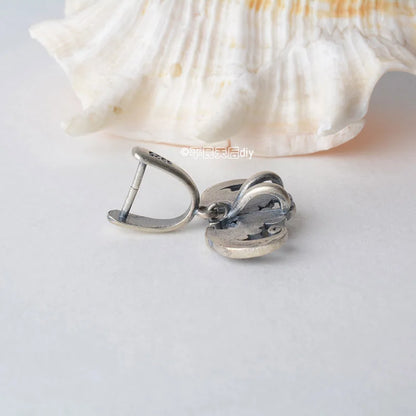 Solid 925 sterling silver bat pendant clasp connector, Thai Silver pinch bail for necklace & pendant silver jewelry