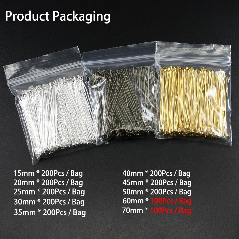 20-70mm Metal Eye & Flat Head Pins