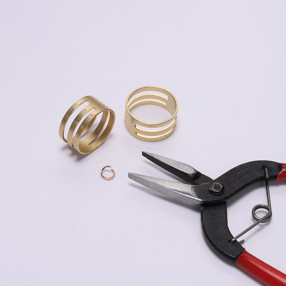 Pinces en cuivre 2 pièces pour anneaux de saut dans la fabrication de bijoux