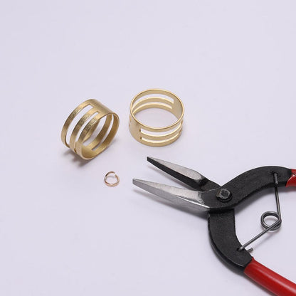 Pinces en cuivre 2 pièces pour anneaux de saut dans la fabrication de bijoux