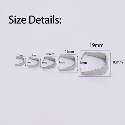 Stainless Steel Pendant Pinch Bail, 50-100pcs