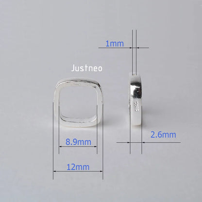 solid 925 sterling silver Square Bead Frame, spacer loose bead with 1mm hole jewelry diy components accessories