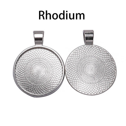 10 Stück 25 mm Gold-Halsketten-Cabochon-Basistablett