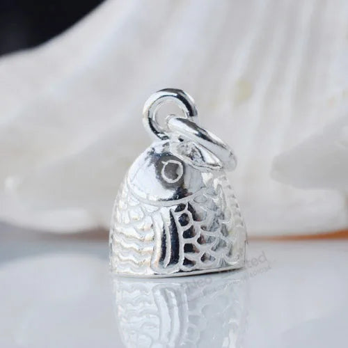 solid 925 sterling silver charm,pendant charm,fish head spacer bead charms for necklace & pendant  sterling silver jewelry ,1pc