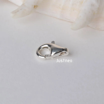 Solid 925 Sterling Silver Lobster Claw Clasp 8-16mm