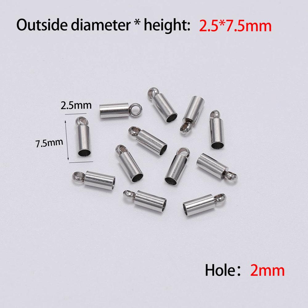 Stainless Steel End Tip Cap 2-10mm, 10pcs