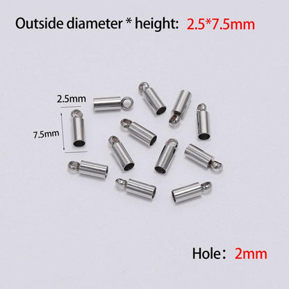 Stainless Steel End Tip Cap 2-10mm, 10pcs