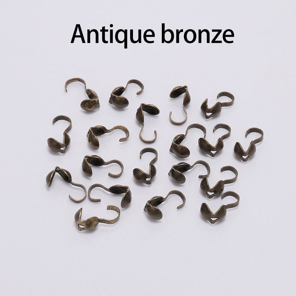 Calottes Crimps Beads Cove Clasps 4mm, 200pcs