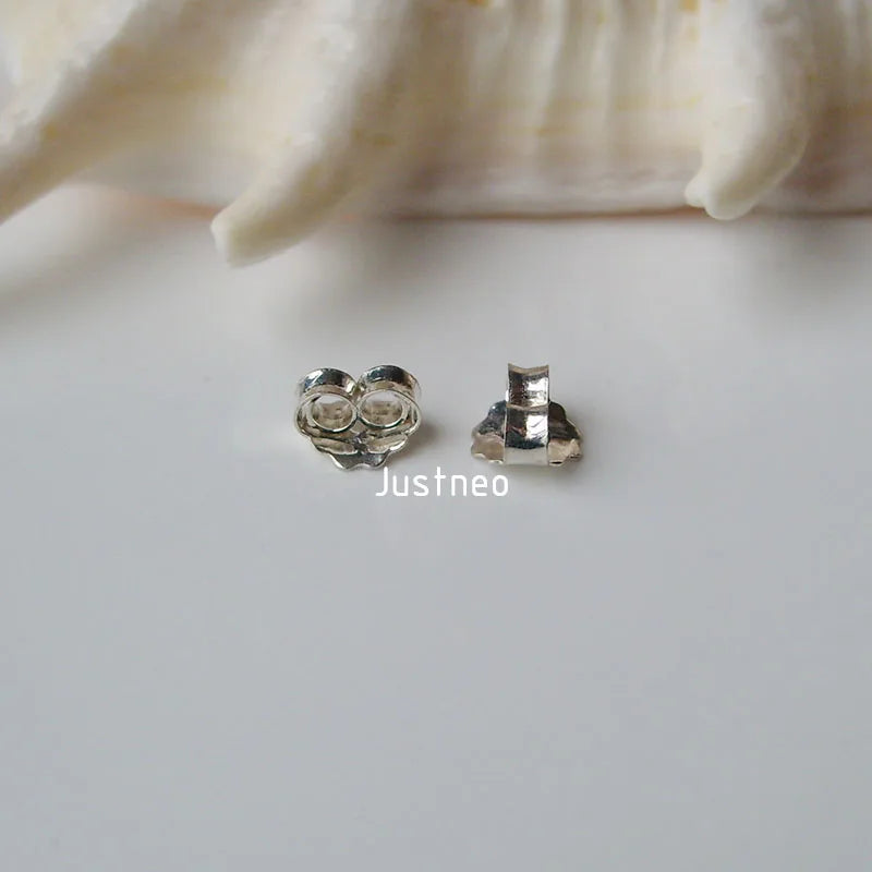 earnut,3.8mm solid 925 sterling silver earring backs, friction earring butterfly back, earring back stopper earnut ,1pair
