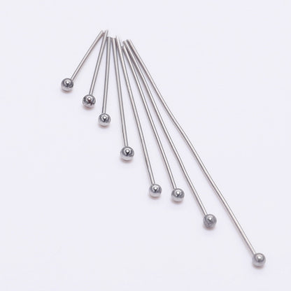 15-50mm Bright Tone Steel Ball Head Pins, 100pcs