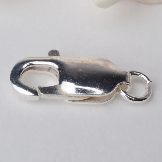 Solid 925 Sterling Silver Lobster Claw Clasp with 1 Open Jump Ring
