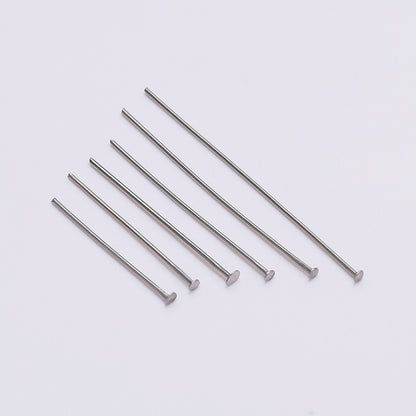 15-70mm Stainless Steel Flat Head Pins, 100pcs