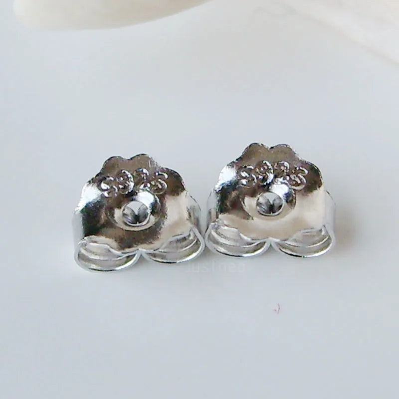 earnut,3.8mm solid 925 sterling silver earring backs, friction earring butterfly back, earring back stopper earnut ,1pair