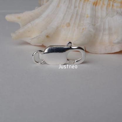 Solid 925 Sterling Silver Lobster Claw Clasp with 1 Open Jump Ring