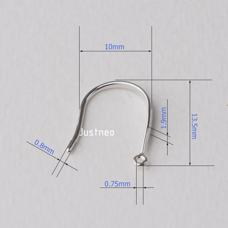 Solid 925 Sterling Silver Earring Hooks