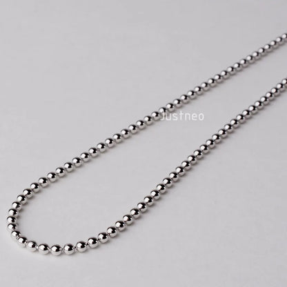 JustNeo Solid 925 Sterling Silver Ball Chain Necklace,Basic Chains for Pendants