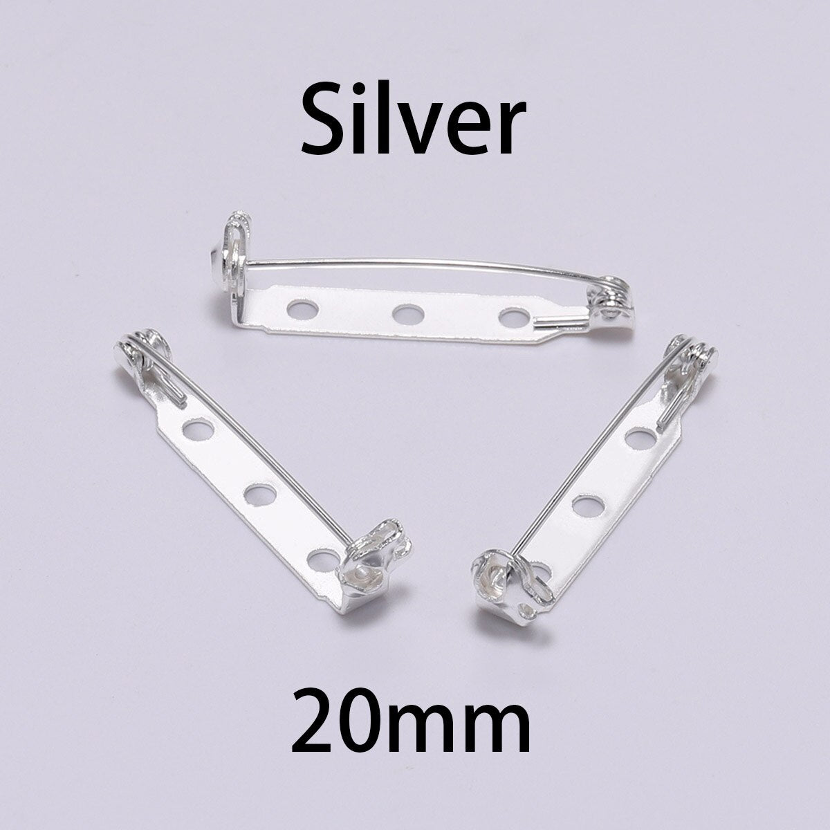20pcs 20-32mm Brooch Base Back Bar Badge Holder