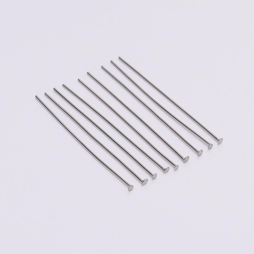 15-70mm Stainless Steel Flat Head Pins, 100pcs