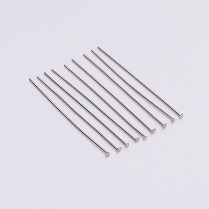 15-70mm Stainless Steel Flat Head Pins, 100pcs