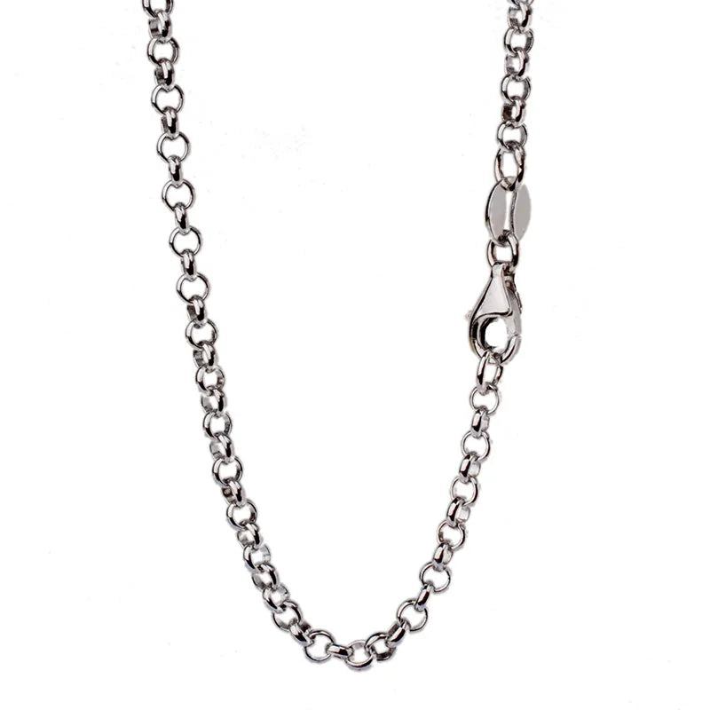 JustNeo Solid 925 Sterling Silver Belcher chain Rollo/Rolo Chain Necklace 18-30inch,Basic Chains for Pendants