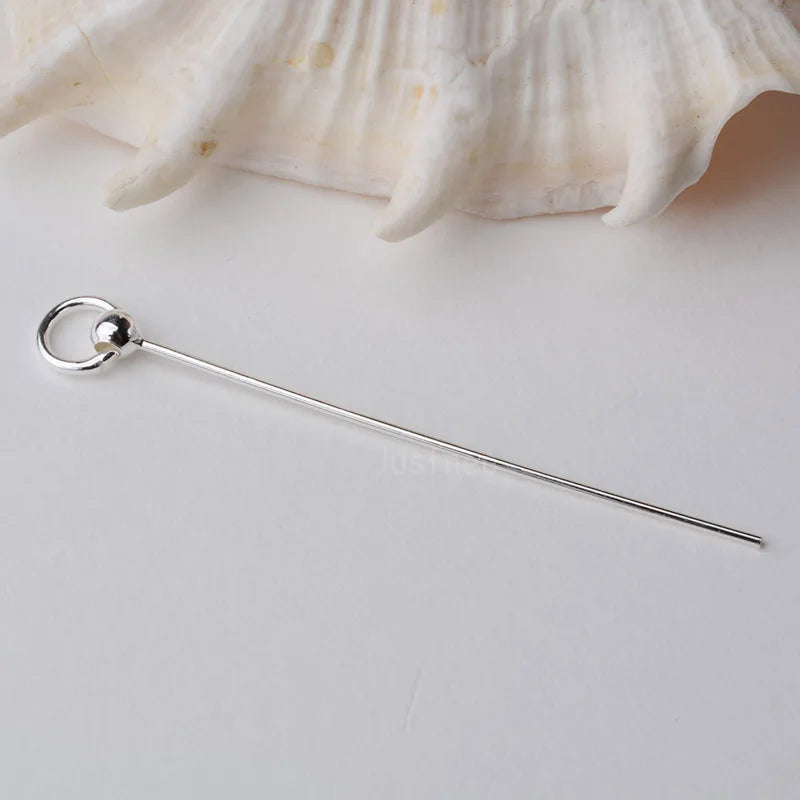 Solid 925 Sterling Silver Pinch Bails Pin Pendants Findings Connector Bale Pinch Clasp Pendant for Jewelry DIY Components