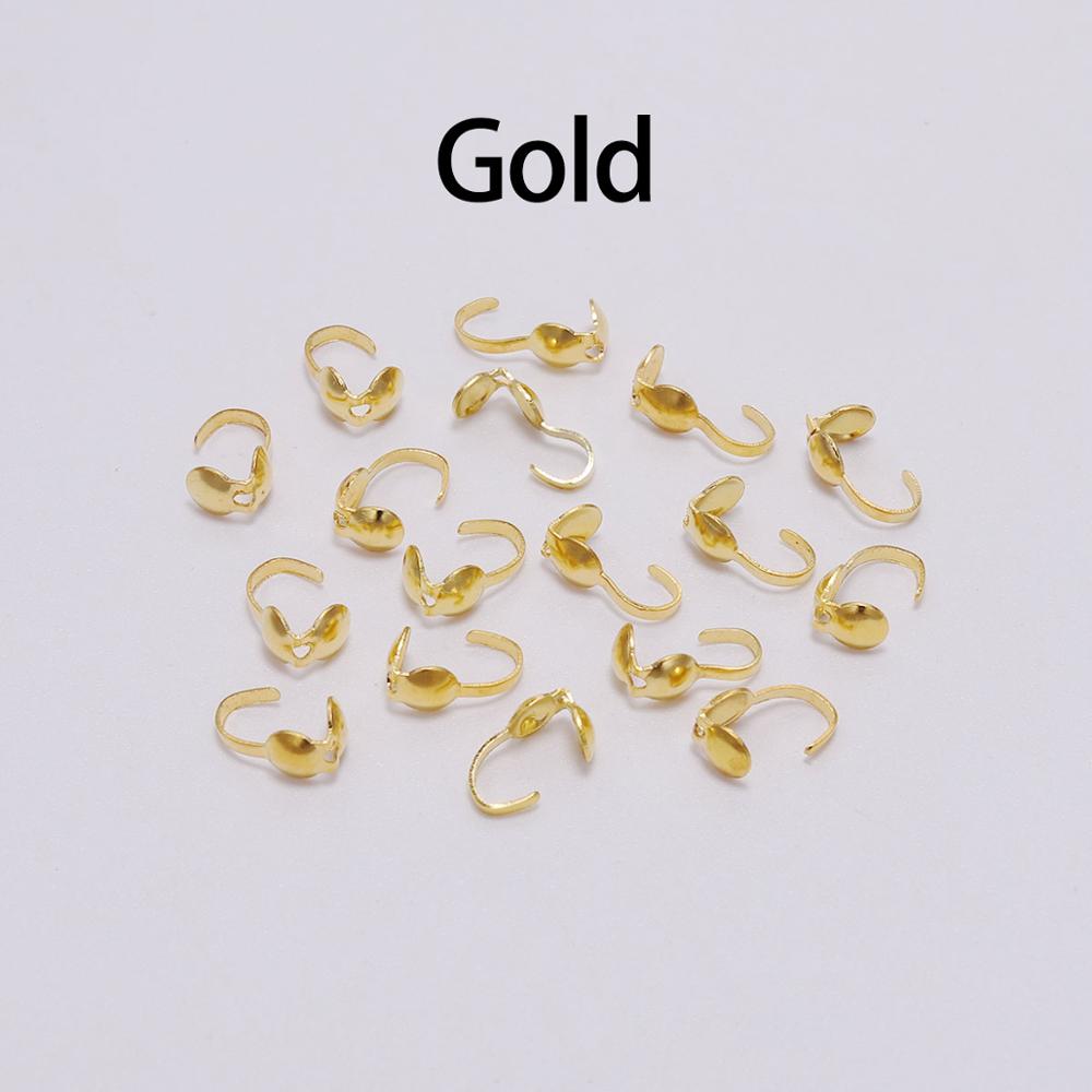 Calottes Crimps Beads Cove Clasps 4mm, 200pcs