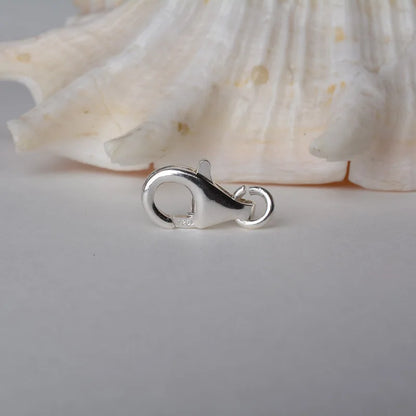 Solid 925 Sterling Silver Lobster Claw Clasp, snap clasp with 1 Open Jump Ring 8-16mm