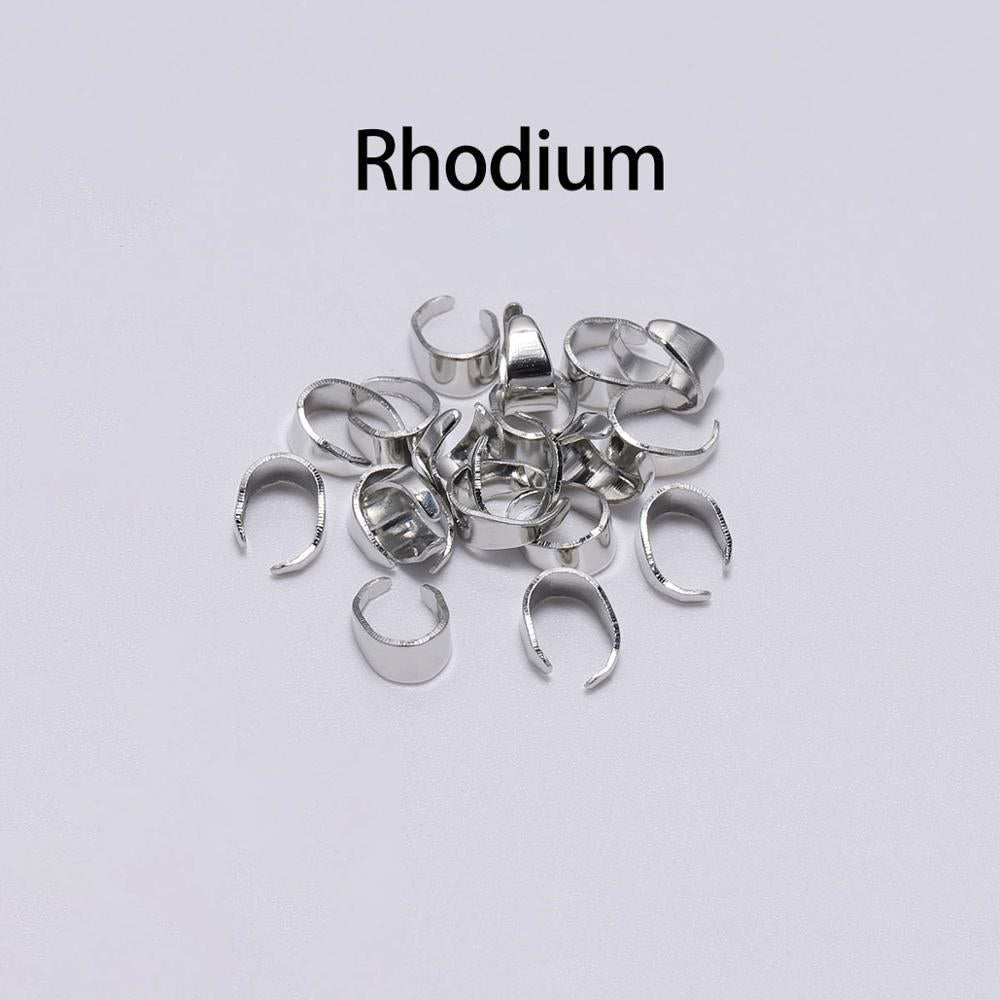 Pendant Clips Pinch Bail, 50-100pcs
