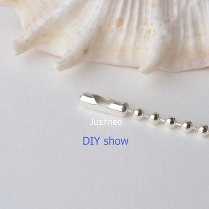 Solid 925 sterling silver Ball Chain Connector Clasp