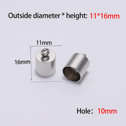 Stainless Steel End Tip Cap 2-10mm, 10pcs