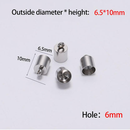 Stainless Steel End Tip Cap 2-10mm, 10pcs
