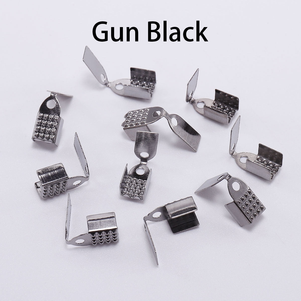 Attache de Corde en Métal Embout de Cordon à Sertir 4 5 6mm, 100pcs