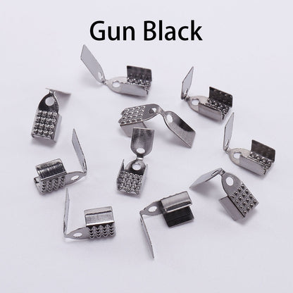 Attache de Corde en Métal Embout de Cordon à Sertir 4 5 6mm, 100pcs