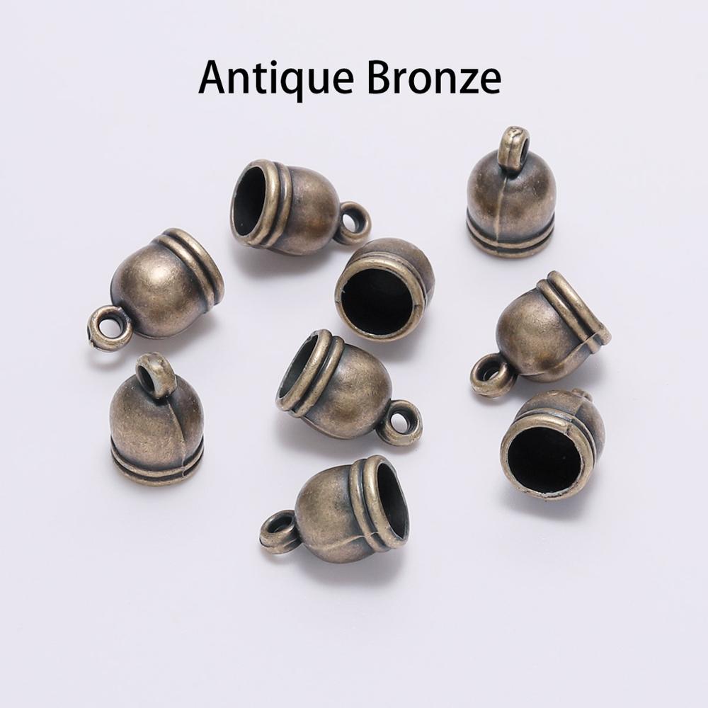 Endkappen für Halskette, 50 Stück