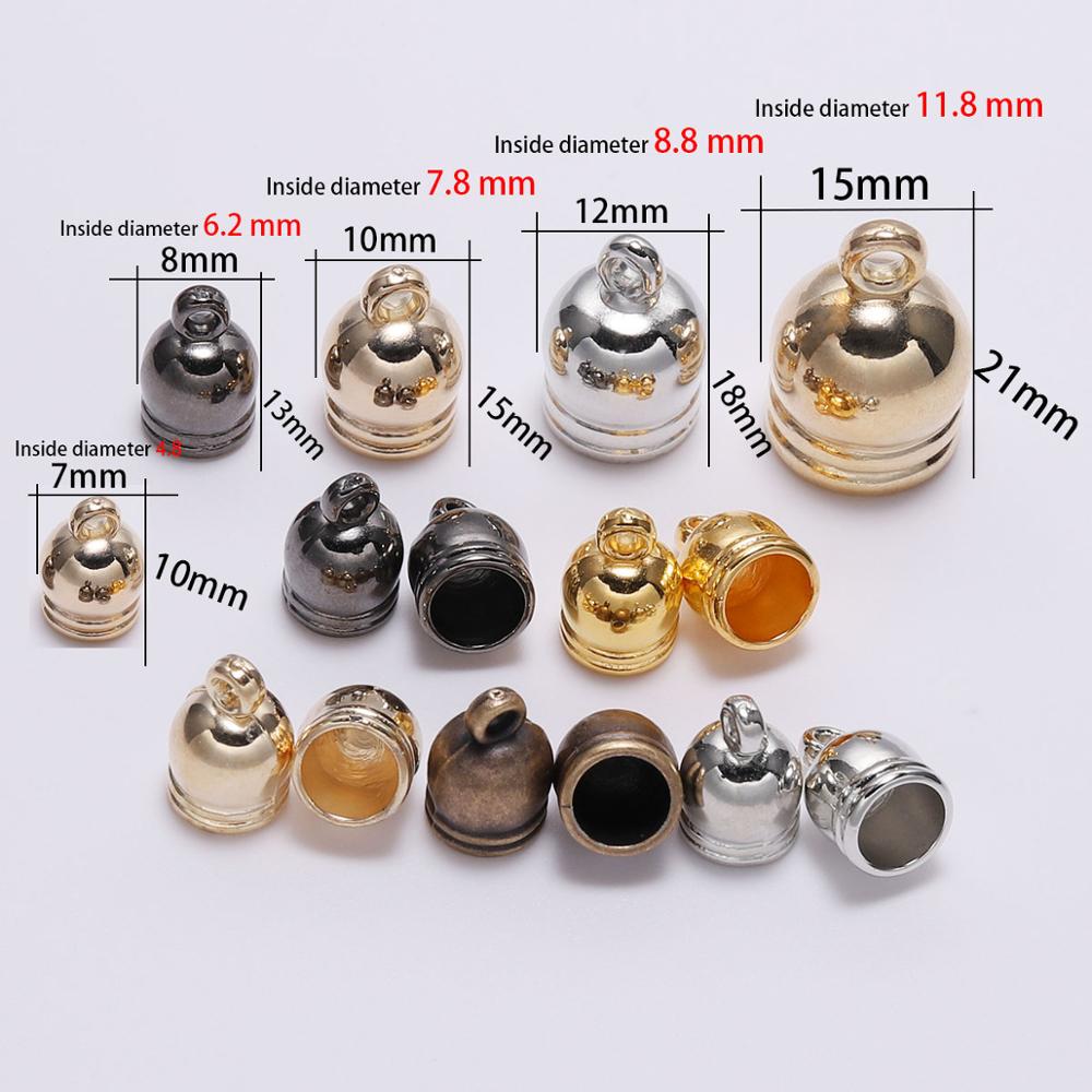 Endkappen für Halskette, 50 Stück