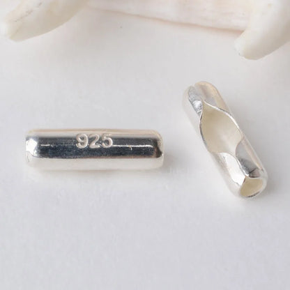 Solid 925 sterling silver Ball Chain Connector Clasp