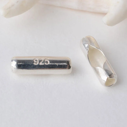 Solid 925 sterling silver Ball Chain Connector Clasp
