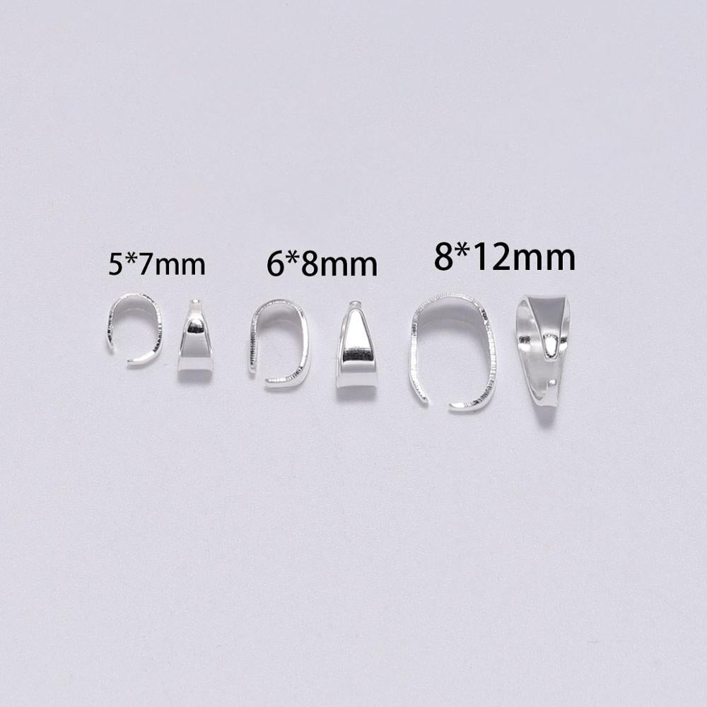 Pendant Clips Pinch Bail, 50-100pcs